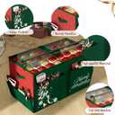 homyfort Christmas Ornament Storage Box, Large Compartment Ornament Organizer Boxes Containers with Dividers for 128 Xmas Holiday Christmas Tree Ornament Storage