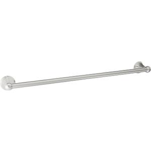Amazon Basics Straight Modern Towel Bathroom Bar, 24 inch, Satin Nickel