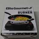 Elite Gourmet ESB100B Countertop Single Coiled Burner Electric Hot Plate, Temperature Control, Indicator Light, Easy to Clean, Black