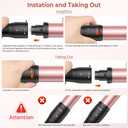 5 in 1 Curling Iron,Curling Wand Set and Thermal Brush Hair Tool,12 Temp Heating Setting Hot Comb,Interchangeable Ceramic Wand Curling Iron 110-240V