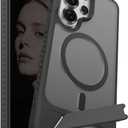 Magnetic for Samsung Galaxy S26 Ultra Case with Kickstand, Compatible with Mag-Safe, Slim Shockproof Grippy Translucent Matte Phone Cover, Built in Invisible Stand, Black