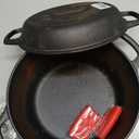 EDGING CASTING 2-in-1 Pre-Seasoned Cast Iron Dutch Oven Pot with Skillet Lid Cooking Pan, Cast Iron Skillet Cookware Pan Set with Dual Handles, Indoor Outdoor for Bread/Frying/Baking/Camping/BBQ, 5 Qt