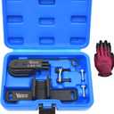 2801 Flywheel Holder Flex Plate Lock Tool & 7676 Oil Seal Repair Kit with Balance Shaft & Oil Pump Alignment Tool Set, Compatible with BMW N20 N26 Engines, with Case & Gloves