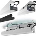 No-Screw Under Desk Cable Management Tray - Self-Adhesive Installation, Cord Management, Cable Tray, Under Desk Wire Organizer - White Set of 2