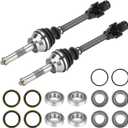 Youxmoto Front CV Axle & Wheel Bearing Kit Fit for Polaris Sportsman 335 400 500 1995-2008; For Scrambler 400 500 1995-2009; For Magnum 325 425 500 (4x4 6x6); For Diesel/Xplorer 99-02; not fits 2x4
