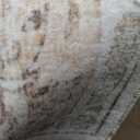 PureCozy 9x12 Area Rug Washable Neutral Beige Brown Vintage Floral