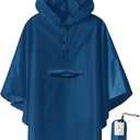 SaphiRose Lightweight Kids Rain Poncho Jacket Waterproof Outwear Rain Coat, Size 7-9Y