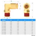 TAILONZ PNEUMATIC 5PCS 3/8" Tube OD x 3/8" NPT Thread DOT Elbow Out Pipe Air Fittings, Push to Connect Fittings Air Brake Pipe Fittings for Cars, Trucks, Air Brake Systems, Etc.