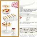 11 Pcs White Dessert Table Display Set, Dessert Stands Set including Cake Stands, Cupcake Tower Stand, Dessert Tray, Cake Cutting Set, Easy to Clean Desert Table Display Set