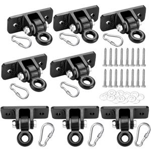 BETOOLL Heavy Duty Swing Hangers Swing Set Hardware Playground Porch Yoga Seat Trapeze Wooden Sets Indoor Outdoor Set of 8