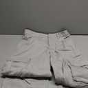 Match Cargo Pants Women,Hiking Pants Baggy Fit Joggers Cotton Casual Military Army Combat Work Pants with 8 Pockets (S, Light Gray)