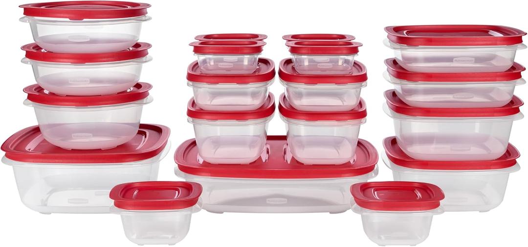Rubbermaid EasyStore Containers, 38-Piece Set, Food Storage Containers, Food Storage Containers with Lids