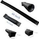 2 Pack Flexible Rain Gutter Downspout Extensions,Drain Downspout Extender,Gutter Extension Flexible,Down Spout Drain Extension Pipes,Extendable from 21 to 60 Inches (Black)