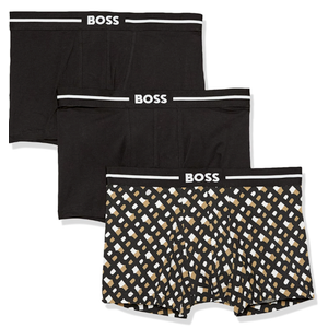 BOSS Men's 3-Pack Multi Design Bold Logo Trunks XL