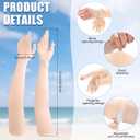 Yahenda 2 Pairs Women UV Long Sun Protection Gloves Touchscreen Arm Sun Driving Gloves UPF 50+ for Outdoor Sports Cycling