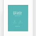 LaVie Home 14 x 18 Poster Frame White, Display Pictures 12x16 with Mat or 14x18 Without Mat, Stable and Sturdy Picture Frame and Polished Plexiglass, Horizontal and Vertical Format of The Wall（1 Pack）
