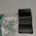 100 Pcs Resealable Mylar Bags, Sealable Odor Proof Foil Pouch Bag with Clear Window, Small Bussiness Packaging Supplies (Black, 4.7 X 7.9 Inch)
