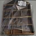 House Shaped Wooden Shadow Cubby Box 10 W x 2 1/4 D x 15 H Hanging Display Shelf Organizer Wall Mounted Curio Cabinet Wooden Display Case Miniature Shelf for Figures(Brown)