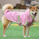 ORMARKET_Pet Dog Raincoat Hooded - Adjustable Waterproof Dog Rain Jacket Lightweight Reflective Dog Rain Coat Pet Slicker for Dogs(Pink,m)