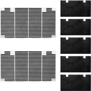 Seven Sparta 2 Packs RV A/C Ducted Air Grille Compatible with Dometic 3104928.019 with 5 Filters Pads, Duo-Therm Replace Air Conditioner Vent Cover RV Interior Parts Accessory 14.1" x 7.7" Polar White
