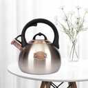 3.1 Quart Teal Whistling Tea Kettle for Stove Top, Food Grade Stainless Steel