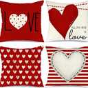 Valentines Day Outdoor Pillow Covers, 18 x 18 inch Set of 4 Waterproof Throw Pillow Cases, Love Cushion Decor for Home Outside Patio Front Porch House Farmhouse 2026(Love B)