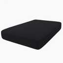 hyha Milk Silk Couch Cushion Covers, Soft Magic Sofa Covers Washable for 2 Cushion Couch, Stretch Sectional Outdoor Cushion Covers for Patio Furniture with Elastic Bottom(Medium, Black)