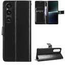 Kukoufey Compatible with Sony Xperia 1 V Leather Case, Flip Leather Wallet Cover Compatible with Sony Xperia 1 V 5G 2023 XQDQ62/ B XQ-DQ72 XQ-DQ44 Case Black