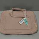 BAGSMART Large Toiletry Bag Travel Bag with Hanging Hook, Water-resistant Makeup Cosmetic Bag Travel Organizer for Accessories, Shampoo, Full Sized Container, Toiletries (Baby Pink)