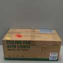 Ceiling Fans with Lights, 42 Inch Low Noise Reversible Airflow DC Motor Ceiling Fan with Remote Control, 2000LM Flush Mount Ceiling Fan for for Bedroom, Living Room