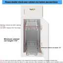 DINDON Pull Out Cabinet Organizer (7-1/2" W x 21-1/2"D), Cabinet Pull Out Shelves, 2 Tier Pull Out Drawers for Kitchen Cabinets, Wire Basket Slide Out Shelf for Cabinet Organization