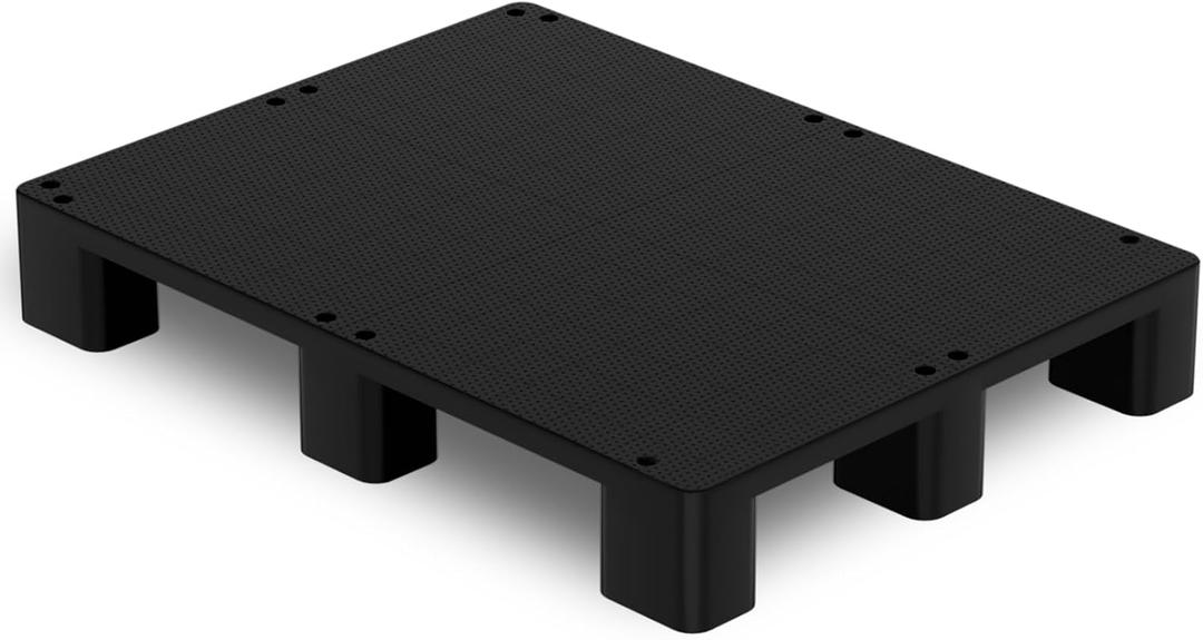 VigiFront Plastic Pallets, Plastic Pallets for Basement Storage, HDPE Lightweight Waterproof Pallet, Easy to Stack, for Indoor and Outdoor, Supermarkets and Warehouse (31.5'' L X 24'' W X 4.7'' H)