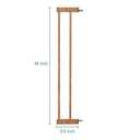 BABELIO Baby Metal Gate Extension with Wood Pattern, 5.5'' Extra Wide Pet Gate for Stairs & Doorways, Pressure Mounted Baby Gate Dog Gate, No Tools Required, 30'' Tall