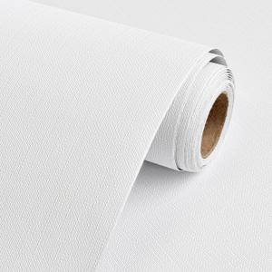 Rugreat Matte White Peel and Stick Wallpaper Modern 118inL 15.7inW White Paintable Contact Paper for Cabinets Self Adhesive Wallpaper for Bedroom Table Texture Contact Paper for Furniture Waterproof