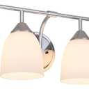 Chrome 4-Light Traditional Bathroom Vanity Light Fixtures Over Mirror, Modern Vanity Lights for Living Room, Standard E26 Base, Chrome