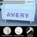 8pcs 9 7/8 inch (25cm) White Metal Furniture Legs, Straight Metal Cabinet Legs with Level Feet