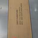 24KF Elegant Oval Entryway Bench with Wood Legs, Upholstered Cozy Teddy Fabric Storage Bench Ottomans for Living Room & Bedroom, 5068-Teddy-Dark Green