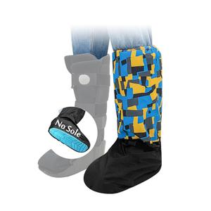 Mybow Tall Walking Boot Cover, Medical Fractured Foot Cast Protector, Orthopedic Walking Boot for Broken Ankle & Leg, Waterproof Outdoor Leg Recovery Walker Cover (No Sole) (Black)