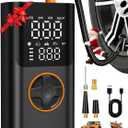 AIRSURE Tire Inflator Portable Air Compressor, Bike Pump with Gauge and USB Charging Output, 150PSI Fast Inflation Portable Tire Inflator for Car Bicycles Motorcycles Scooter Balls