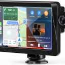 MRQ 9 Inches Wireless Apple Car Play for car, Touchscreen with Android Auto, Car Stereo, 2.5K Front Dash Cam, 1080p Backup Camera Apple Carplay Screen, GPS Navigator/Bluetooth/Mirror Link/Siri/Aux/FM