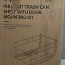 Insputer Dual Pull Out Trash Can Under Cabinet with Soft-Close Slides, Heavy Duty Under Sink Trash Can Kit for Kitchen Sink, Laundry, Garbage Can Not Included, Requires 17" W X 24" D Cabinets (Silver)