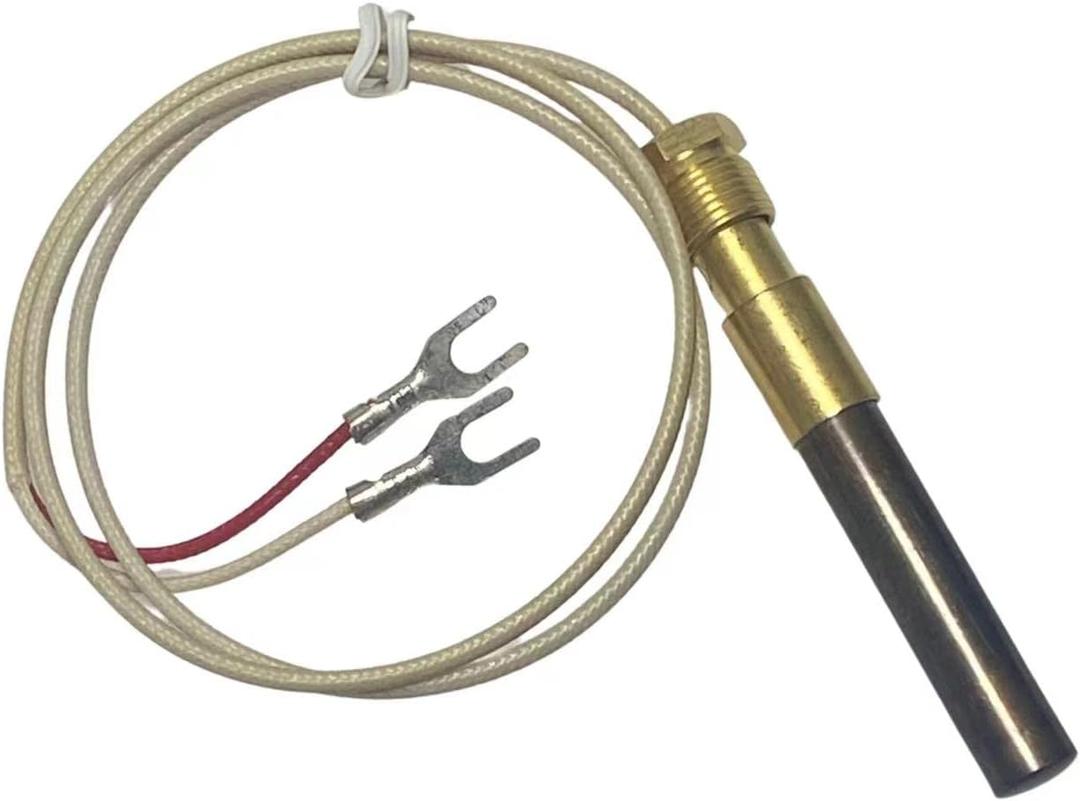 24" 750mv Thermopile for Heat Glo Heatilator Fireplace Thermopile Replacement Fireplace&Stove Accessories for Fire Gas Stoves Gas ovens/gas grills/gas boilers/gas water heaters (24" Glass Fiber)