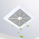 Baquler 1 Pcs Exhaust Bathroom Fan Cover 9.6 x 9.6'' Bathroom Ceiling Grille with Springs Plastic Replacement Vent Fan Fits Models 663 670 671 675 688 689 Ventilation Plastic Cover White