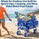Garvee Beach Wagon with Big Wheels for Sand, 460LBS Folding Beach Cart