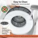 6.5L Heated Water Bowl, Stainless Steel Outdoor Heated Dog Bowl with Anti-Chew Cord, Large Capacity Heated Pet Slow Drinking Dish Provide Warm Water in Winter for Dogs (Blue)