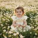 JEELLIGULAR Baby Girl Summer Dress Smocked Flutter Sleeve A-Line Beach Dresses with Back Button Toddler Sundress (Beige)