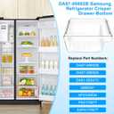 UPGRADED DA97-08692B Refrigerator Crisper Drawer Bin Compatible with Samsung Refrigerator Drawer Replacement RS25J500DSR RS25J500DSG RS25H5000SR DA97-08692A for Samsung Fridge Drawer Bottom