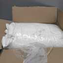 ROSGONIA Queen Comforter Set Ivory, 3pcs(1 Boho Ivory Comforter & 2 Pillowcases) All Season Soft Bedding Lightweight Bedspread Blanket Quilt Bed