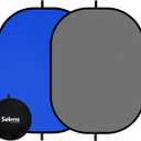 Selens Collapsible Backdrop 59x78.7inches Pop Up Blue Grey Background with Carrying Bag for YouTube Streaming Photo Studio Portrait Photography Background Double Sided Backdrop Pop Up Screen 2 in 1