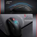 Wireless Keyboard and Mouse Combo,Quiet Click,Full Size Design with Number Pad,Ergonomic Mouse with 5 DPI,Sleep Mode-GAMCATZ 2.4G Slient Portable Cordless Combo for Laptop/PC/Computer/Mac(Black)